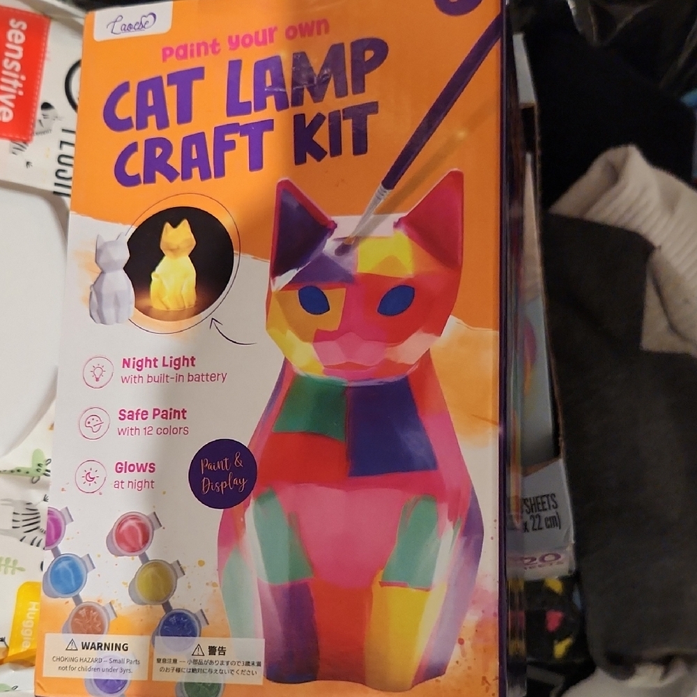 Colorful Cat Lamp Craft Kit by